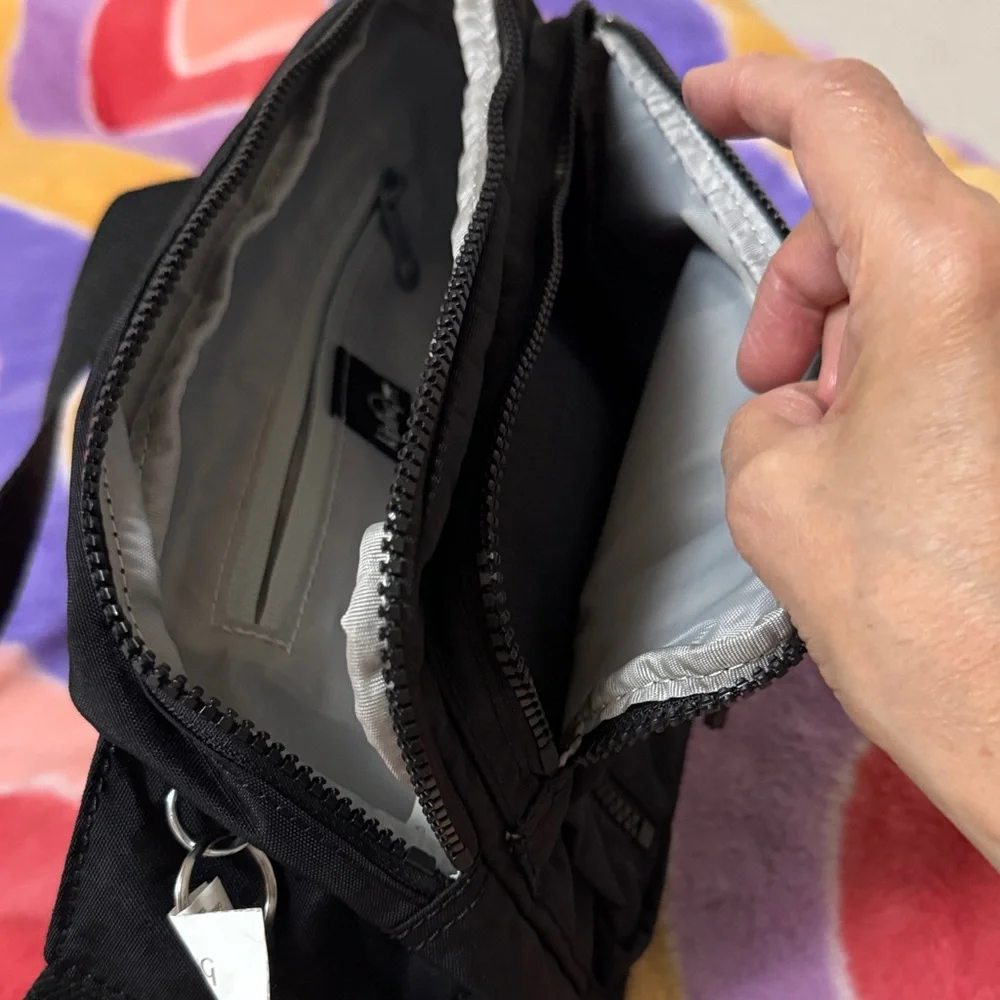 Kipling black Tonal Tarry  nylon convertible sling bag - Picture 2 of 2